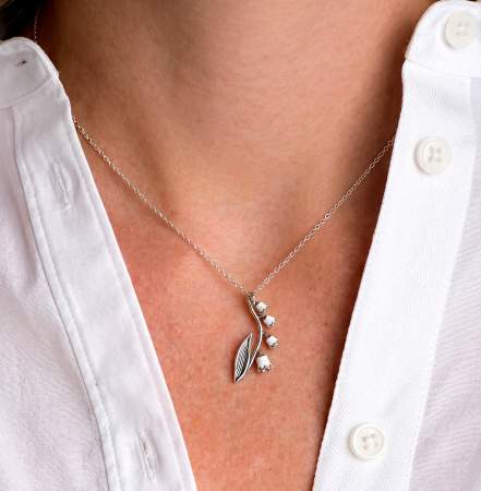 Sterling Silver Lily of the Valley Necklace
